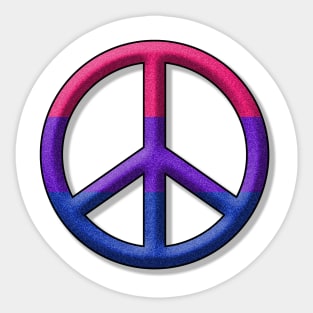 Peace Pride design in Bisexual pride flag colors Sticker